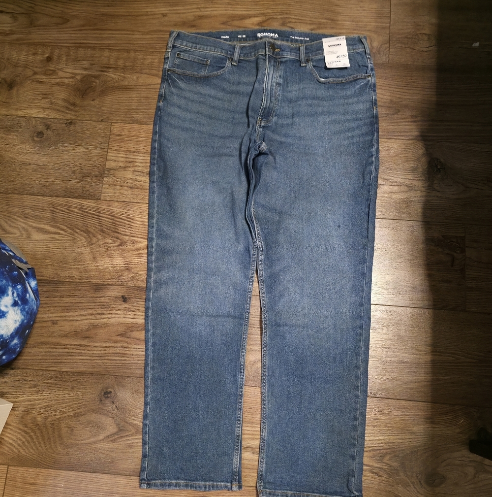 Sonoma Men's Denim Blue Jeans Size 40 X 32. New